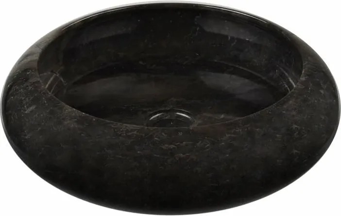 DIVERO Umywalka nablatowa z naturalnego kamienia Black