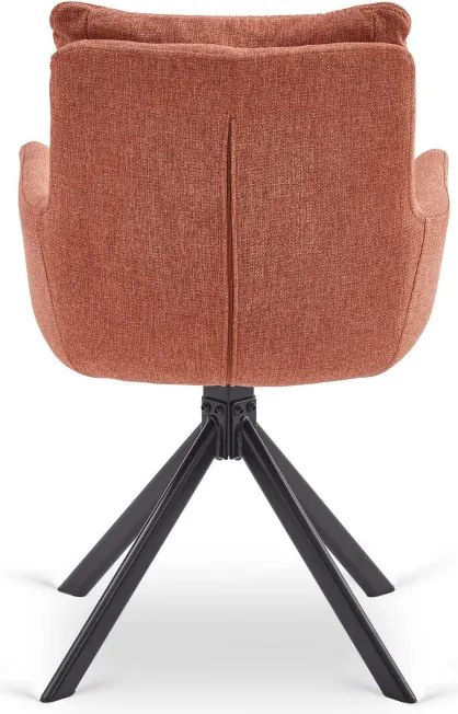 Krzesło Tapicerowane Obrotowe do Salonu PAUL Rude Nowoczesne
