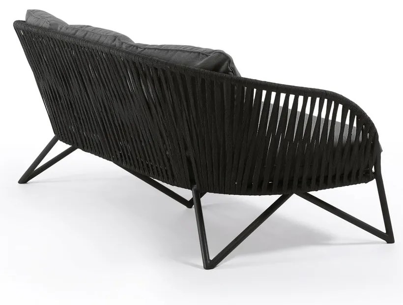 Czarna sofa ogrodowa Kave Home Branzie
