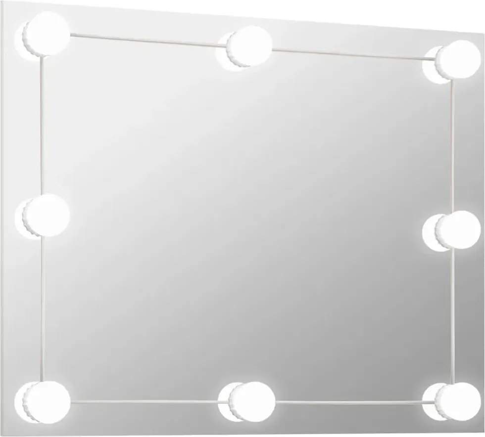 Nowoczesne wiszące lustro z oświetleniem LED 70x50 cm E2-E65