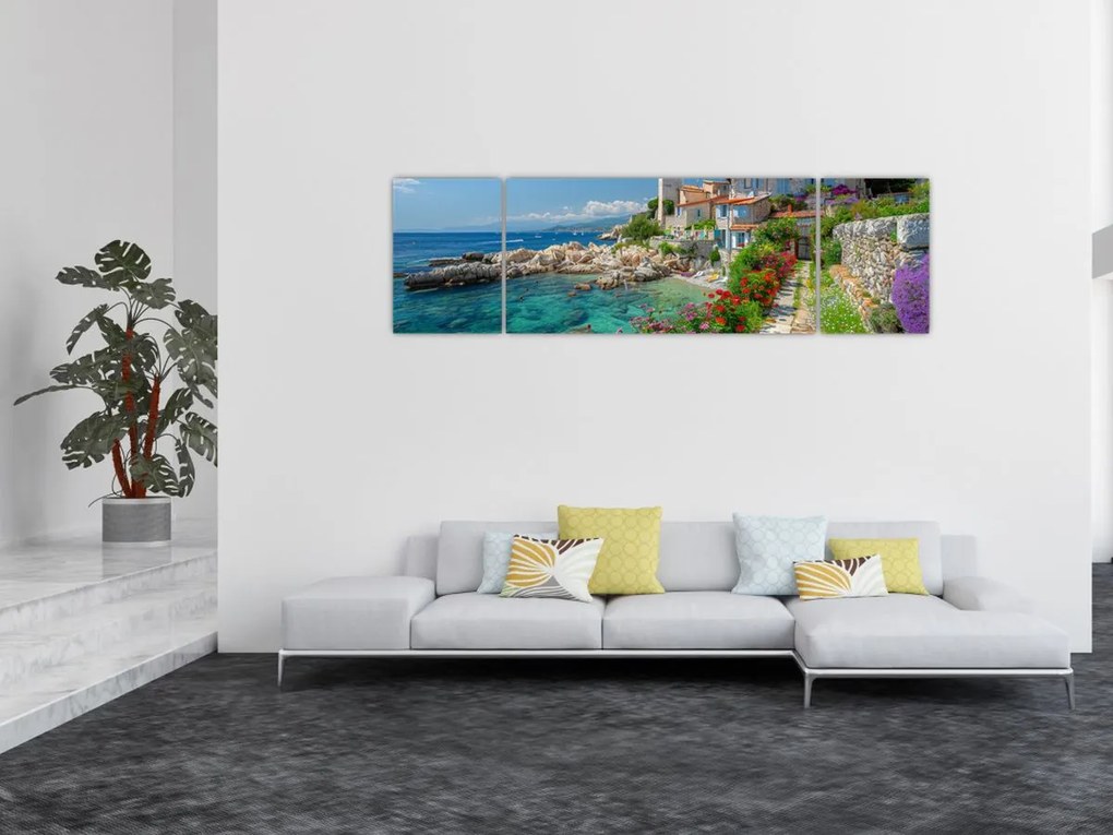 Obraz - Malownicza nadmorska wioska (170x50 cm)