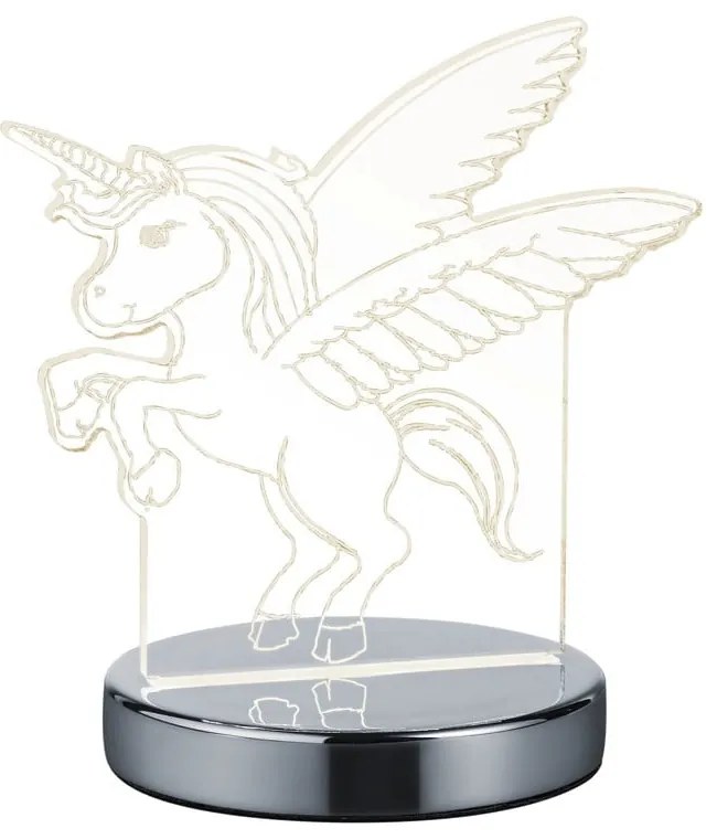 Lampa stołowa LED w kolorze błyszczącego srebra (wys. 17 cm) Karo – Reality