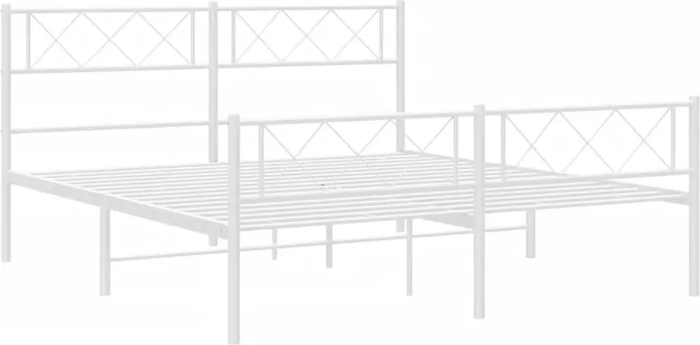 Białe industrialne metalowe łóżko 120x200 cm R5-R50