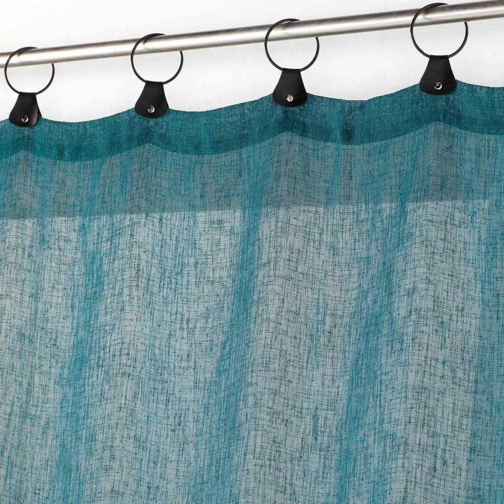 Niebieska firanka z woalu 140x240 cm Linka – douceur d'intérieur