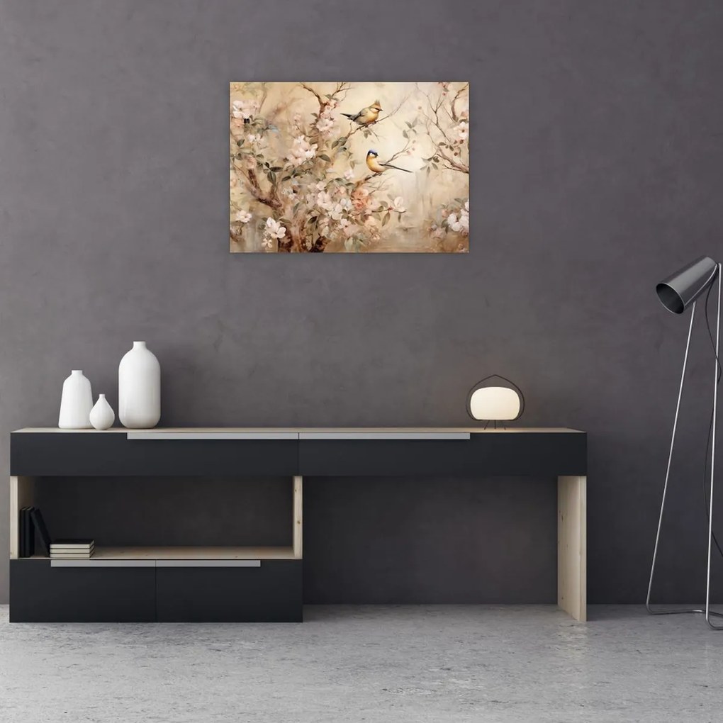 Obraz - Obraz ptaka w stylu vintage II. (70x50 cm)