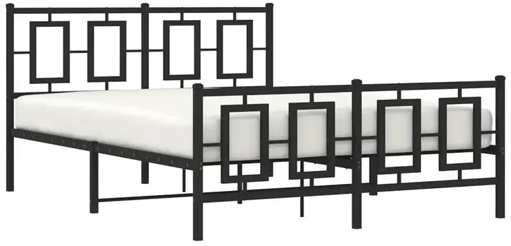 Czarne metalowe łóżko małżeńskie 160x200cm G0-M22