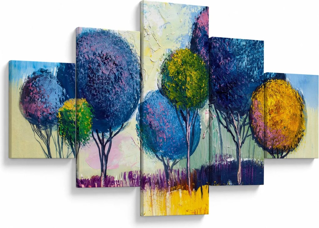 Obraz drzew kopułowych, obraz olejny (125x70 cm)
