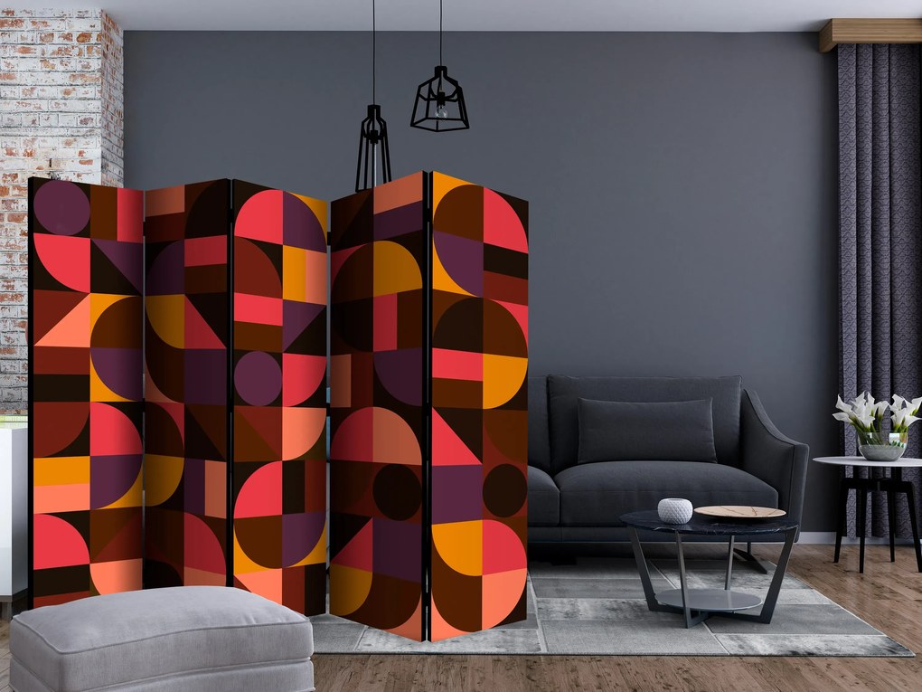 Parawan dwustronny Tła i desenie 225x172 cm 5-częściowy wielokolorowy ARTGEIST B