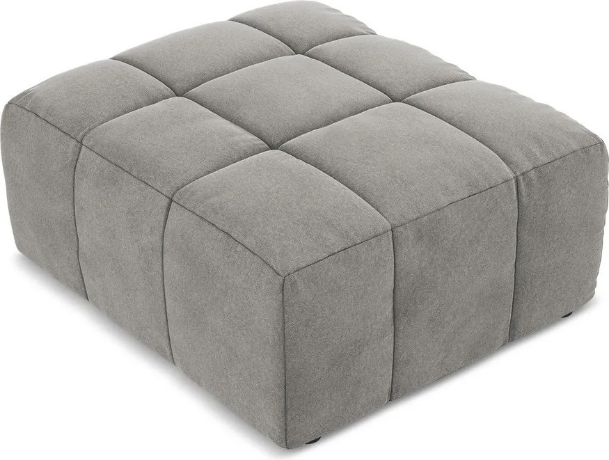 Szary aksamitny podnóżek Aloha – Makamii