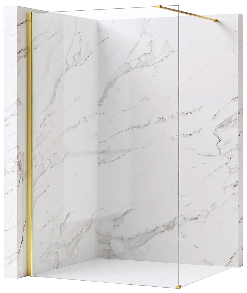 Kabina prysznicowa Walk-In Rea Flexi Transparent / Gold 130