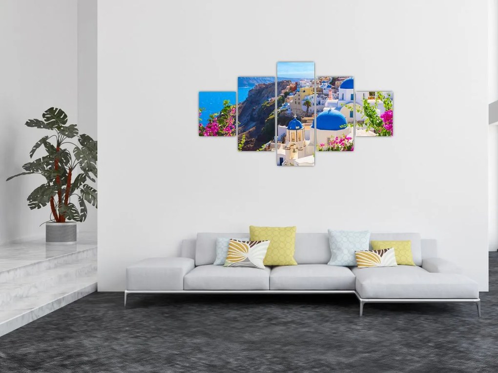 Obraz - Santorini, Grecja (125x70 cm)