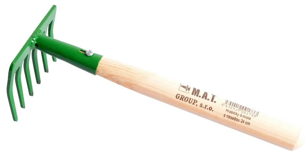 Grabki ogrodowe z 6 zębami, 24 cm
