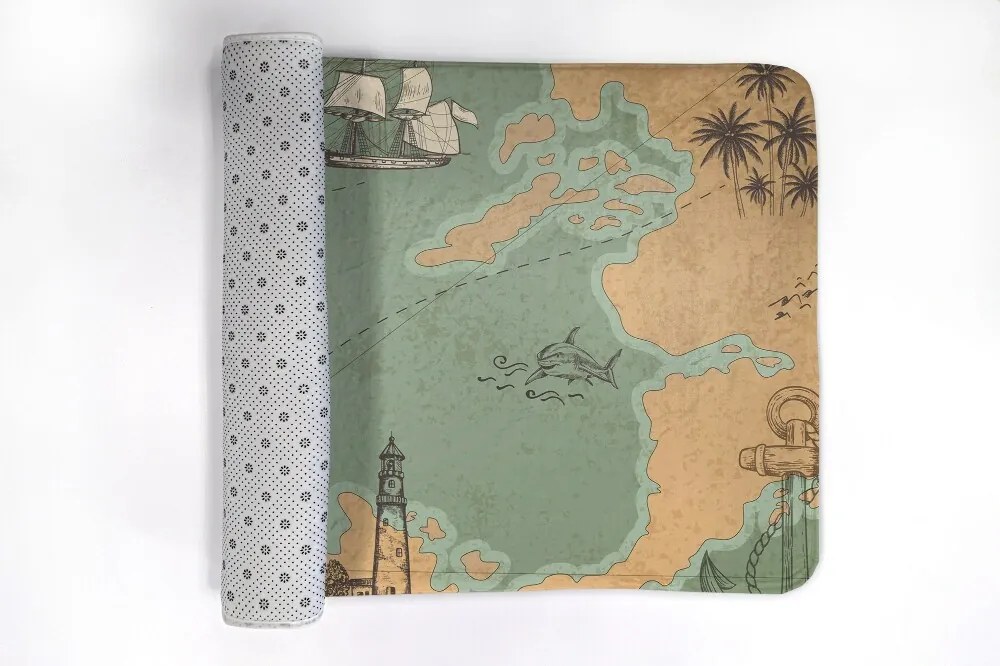 Dywanik antypoślizgowy do łazienki Dywanik antypoślizgowy do łazienki Stara mapa