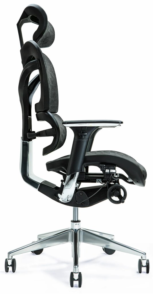 Fotel ergonomiczny biurowy wygodny Ergo 700, kolory do wyboru: czarny, granatowy, czerwony, zielony, szary. Regulowane oparcie, zagłówek i siedzisko. Najlepszy jeśli chodzi o nowoczesne fotele biurowe.