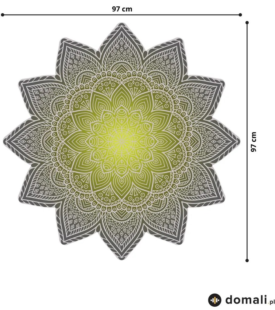 Naklejki na ścianę - Mandala zielona