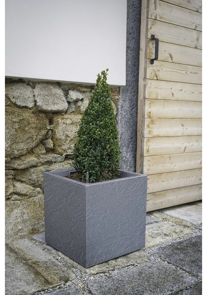 Flower Lover Doniczka samonawadniająca Cubico Stone szary, 27 cm, 27 cm