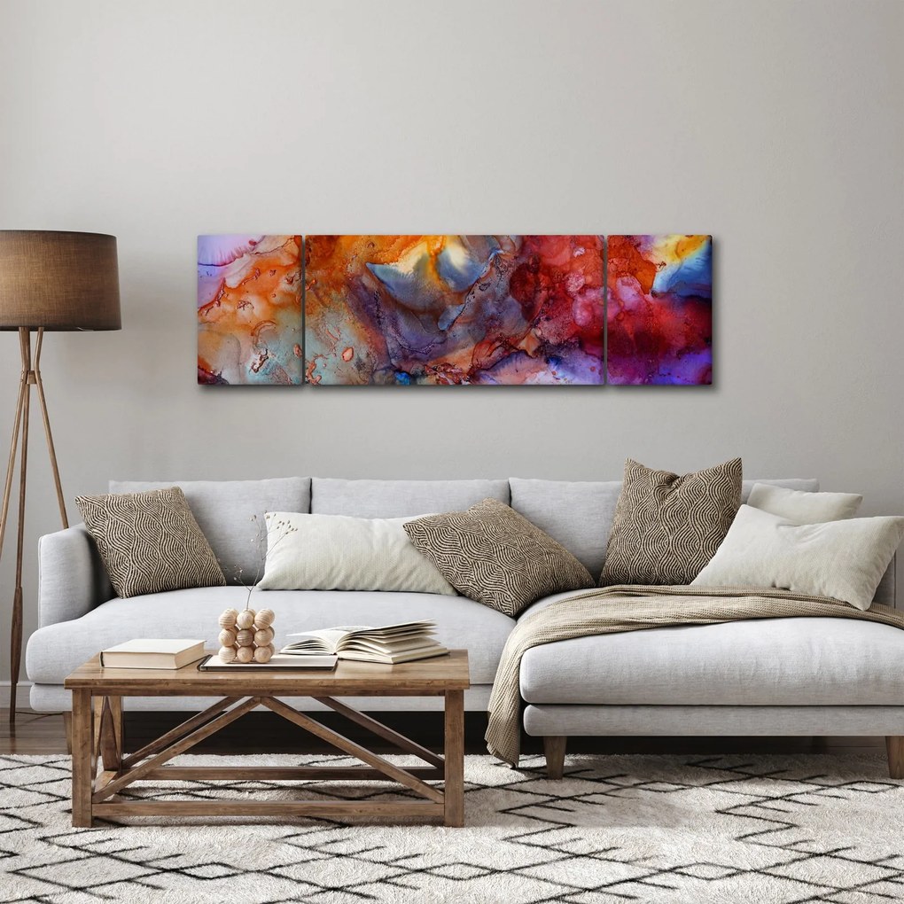 Obraz - Abstrakcyjna sztuka tuszu (170x50 cm)