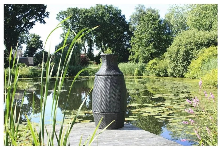 Czarny zestaw mebli ogrodowych Linz – Garden Pleasure
