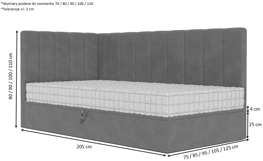 Łóżko dziecięco-młodzieżowe NEMO - 70x200