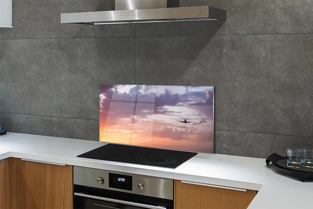 Panel nad Blat Kuchenny Samolot wśród Nocnych Chmur