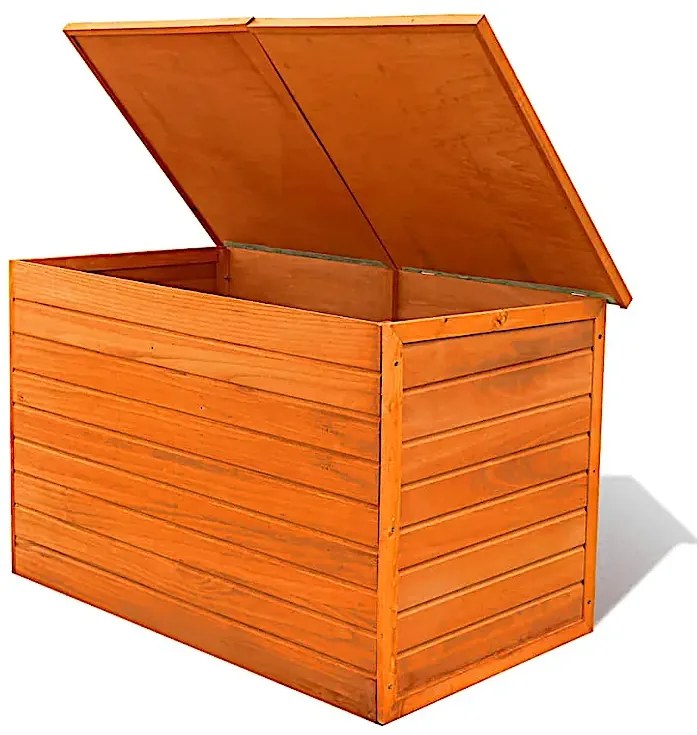 Brązowa skrzynia ogrodowa zamykana F1-D57