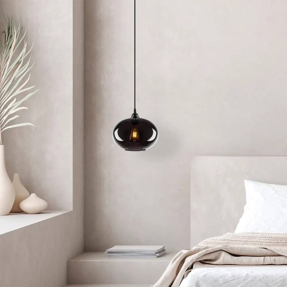 Lampa wisząca ze szklanym kloszem ø 27 cm Smoked – Opviq lights