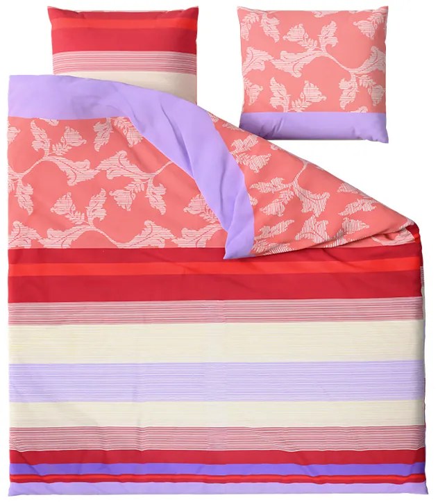 PrzytulneMieszkanie.pl PrzytulneMieszkanie.pl Pościel z bawełny Renforcé IMARA czerwona Rozmiar pościeli: 2 szt 80 x 80 cm | 200 x 200 cm