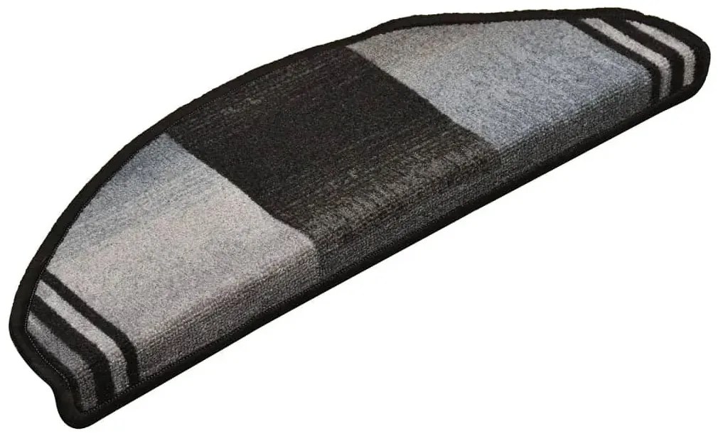 15 sztuk półokrągłych trepów na schody czarny + szary A6-N30