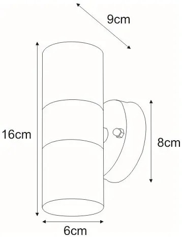 Zewnętrzna lampa ścienna na dom - S308-Vodis