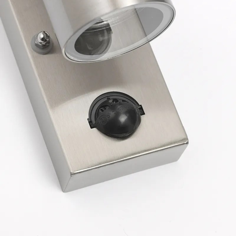 Zewnetrzna Kinkiet / Lampa scienna zewnętrzny stal 2-punktowy IP44 z czujnikiem ruchu - Duo Nowoczesny Oswietlenie zewnetrzne