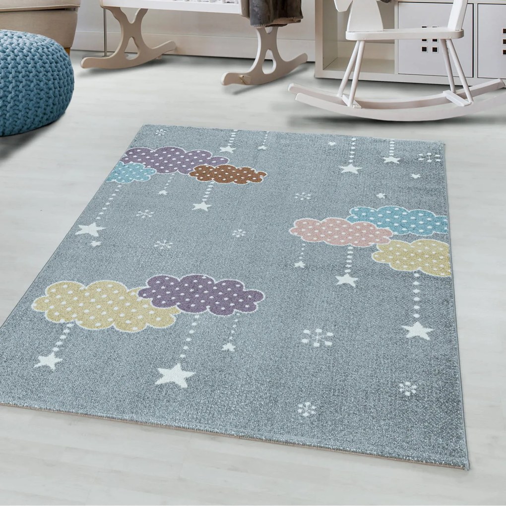 Dywan dziecięcy Lucky kolorowe chmurki 200 cm x 290 cm