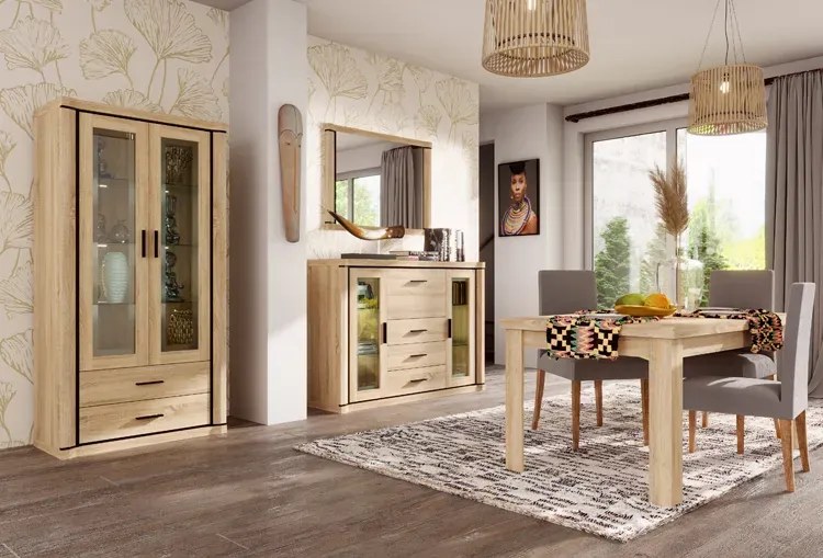 Lustro w ramie dąb truflowy F2-C27