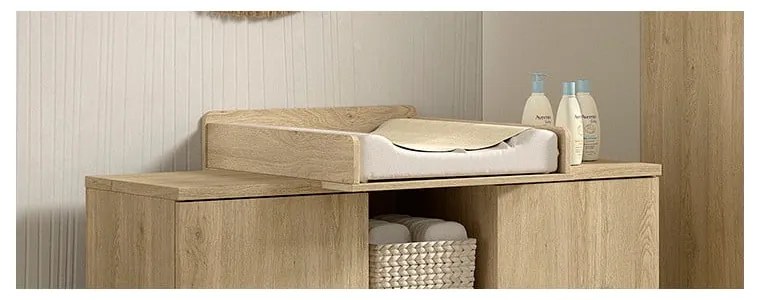 Przewijak (głębokość pasującej komody 43 cm) w naturalnym kolorze Sam – Vipack
