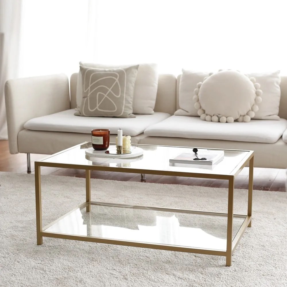 Stolik w kolorze złota 60x90 cm Astro – Neostill