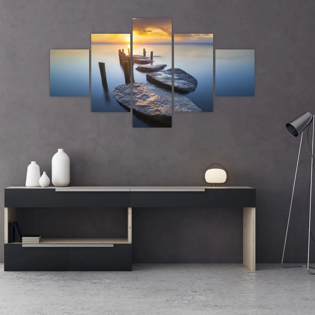Obraz - Kamienne molo (125x70 cm)