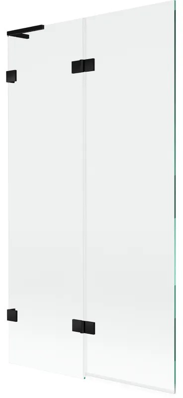 Mexen Lunar L parawan nawannowy 2-skrzydłowy lewy 100 x 150 cm, transparent, czarny - 897L-100-100-70-00-L