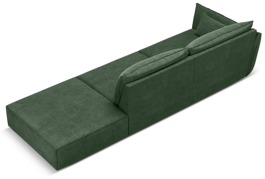 Ciemnozielony szezlong (lewostronny) Vanda – Mazzini Sofas