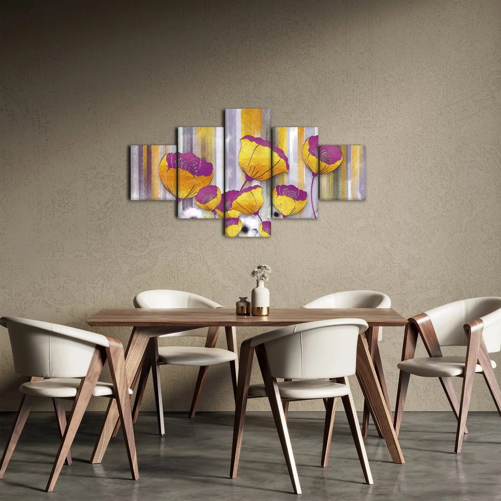 Obraz - Ilustracja kwiatów (125x70 cm)