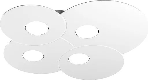 Okrągła lampa sufitowa Toplight Cloud 4-punktowa z oprawką GX53, biała rama, nowoczesny design 86x37x3 cm