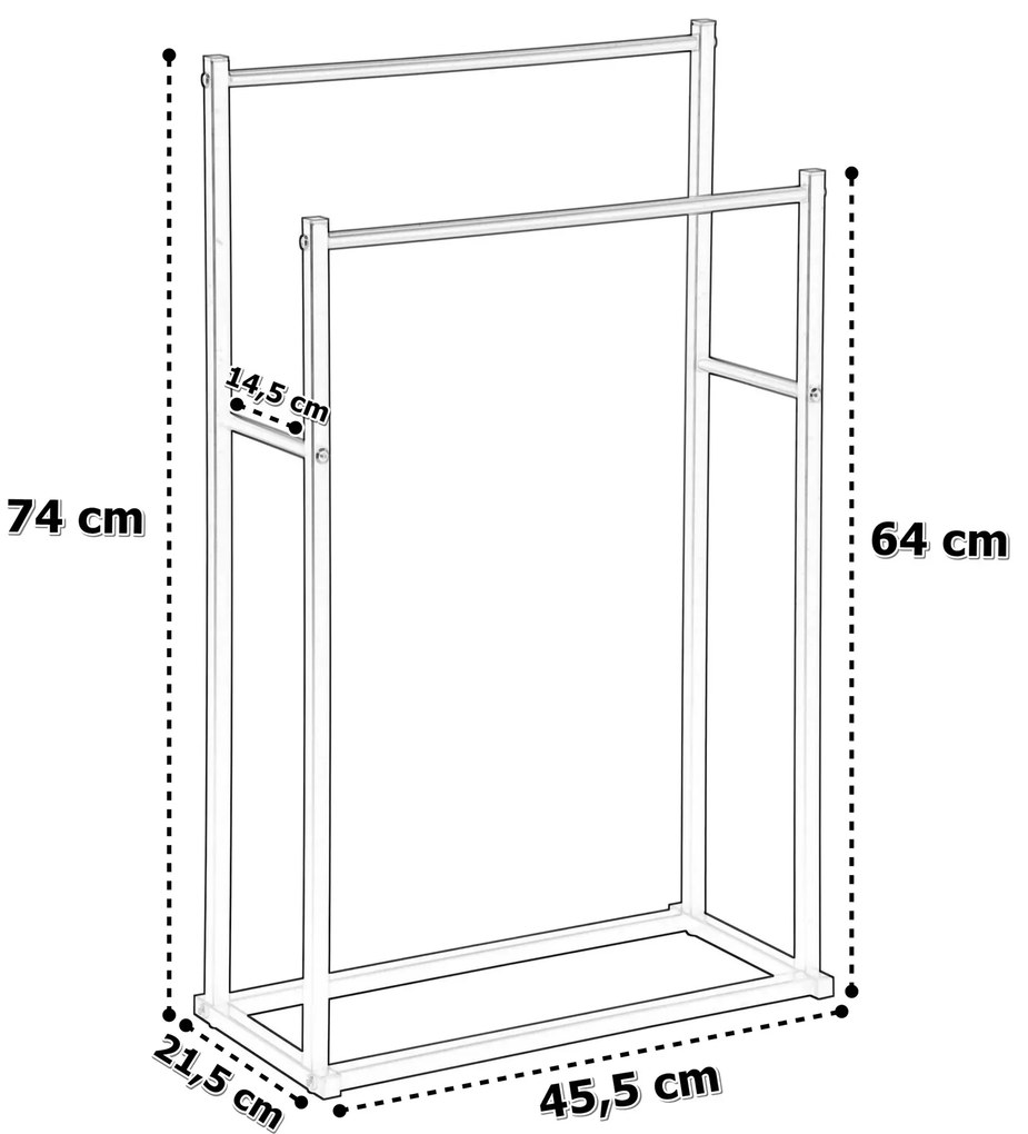 Czarny stojak na ręczniki B5-C57