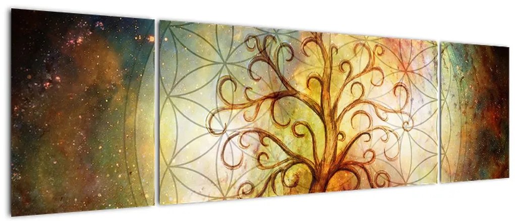 Abstrakcyjny obraz drzewa (170x50 cm)