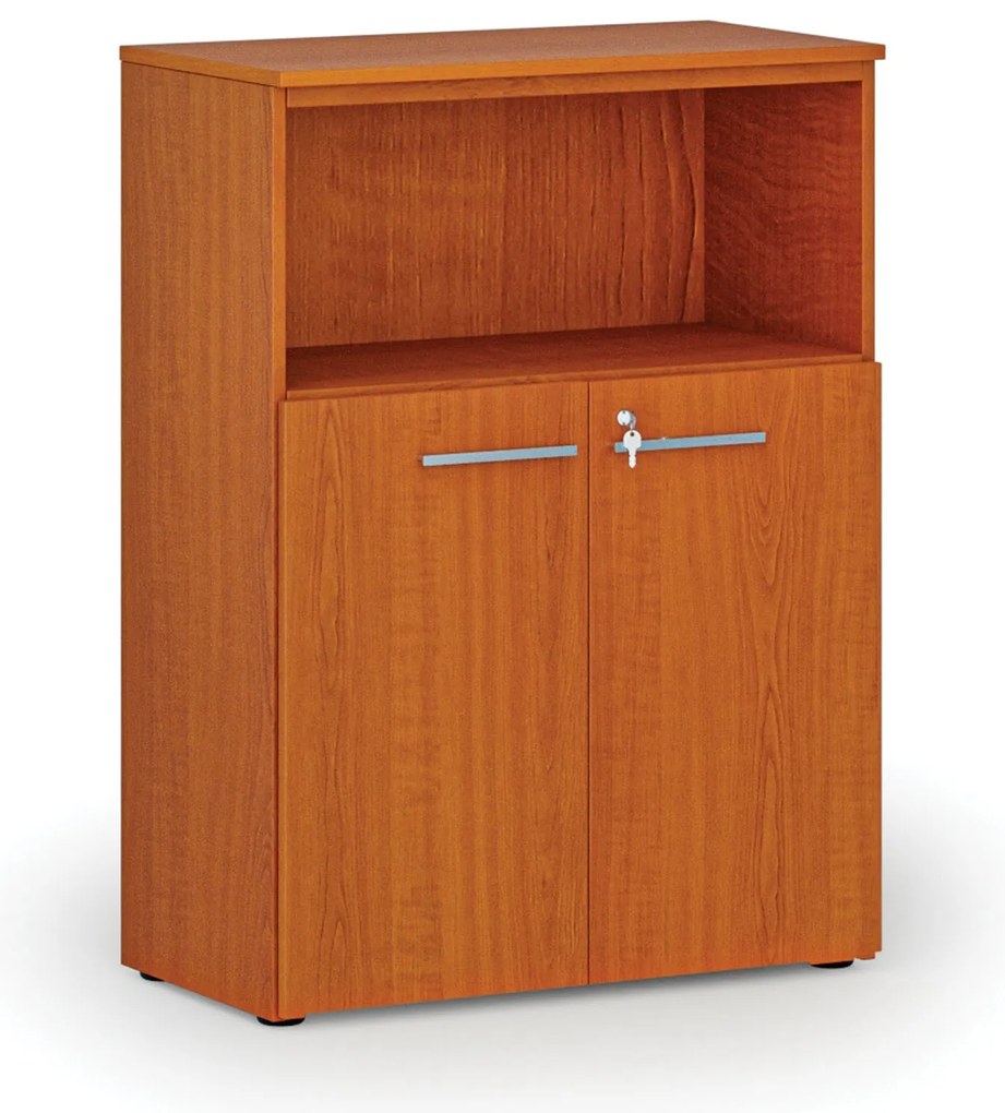 Szafa biurowa kombinowana PRIMO WOOD, 800 x 420 x 1087 mm, wiśnia