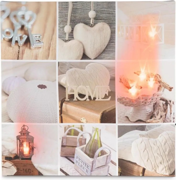 Podświetlany obraz LED - 5 diod LED, 30 x 30 cm