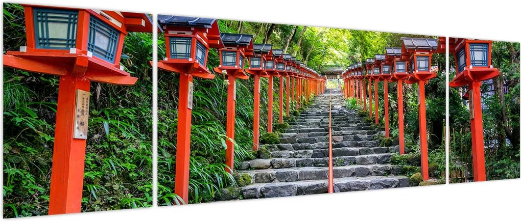 Obraz - Sanktuarium Kifune (170x50 cm)
