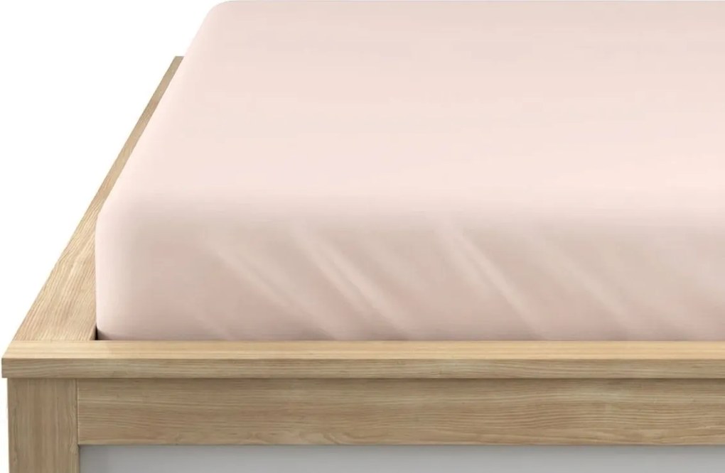PrzytulneMieszkanie.pl Jersey prześcieradło jasnoróżowe 90 x 200 cm