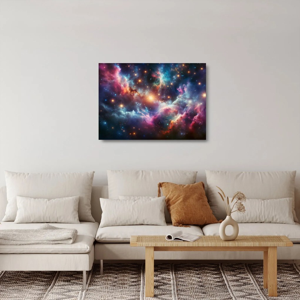 Obraz na szkle - Ciemny kosmos (70x50 cm)
