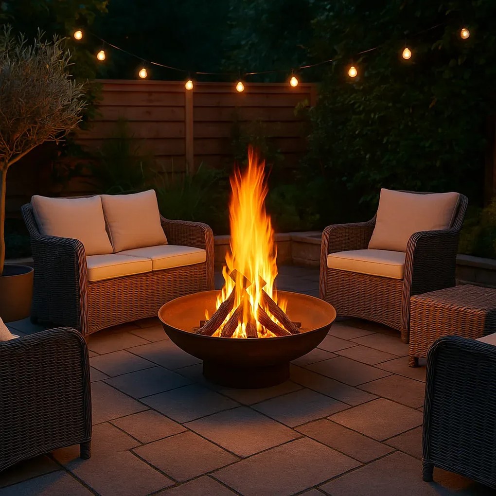 Brązowe klasycznej palenisko do ogrodu E4-L67