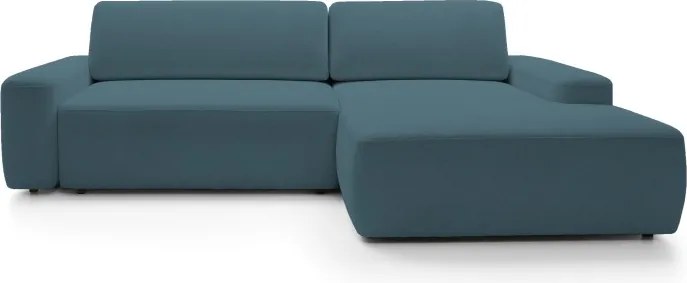 Narożnik BOULI Prawostronny z Elektryczną Regulacją wolnostojący tkanina Raven 86 Turkusowy DOMO HOME