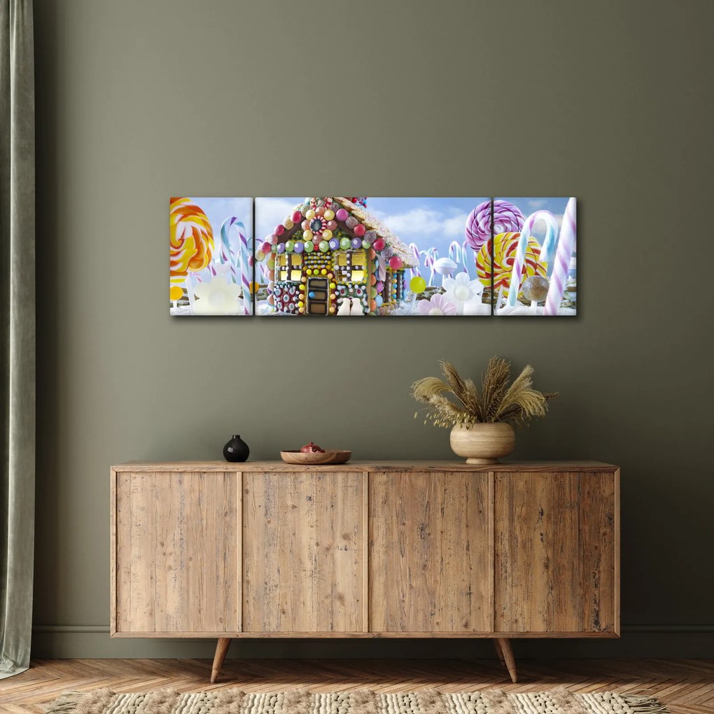 Obraz - Chatka z piernika (170x50 cm)