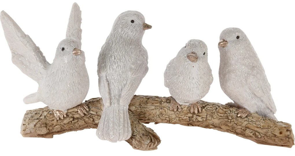 Figurka ozdobne ptaki na gałęzi, 16 cm